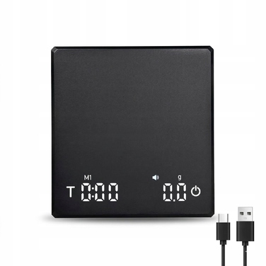 Ваги для кави еспресо з таймером, точність 0.1 г, USB-C, кухонні ювелірні ваги до 2 кг