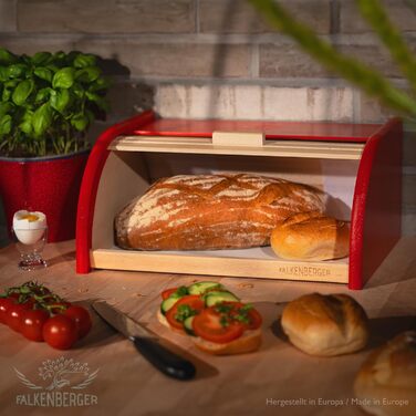 Бротокнижка FALKENBERGER з бука, 38x28x18 см, XL, традиційна, ручної роботи (червона)
