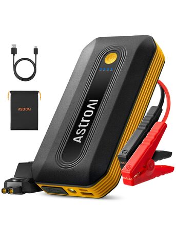 Powerbank Starthilfe AstroAI B8 для автомобілів: Jump Starter 12V, QC 3.0 USB, LED, для бензину/дизеля (7.0L/5.5L)