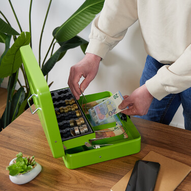 Relaxdays Combination Lock Cash Box - Euro