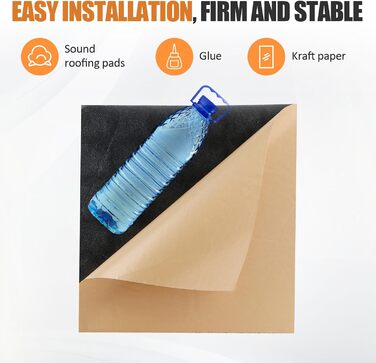 Акустичний поролон для звукоізоляції стін, панелі-поглиначі шуму 30x30x3 см, високощільний шумопоглинаючий матеріал для студії, офісу та кімнати запису, чорний (12 шт.)