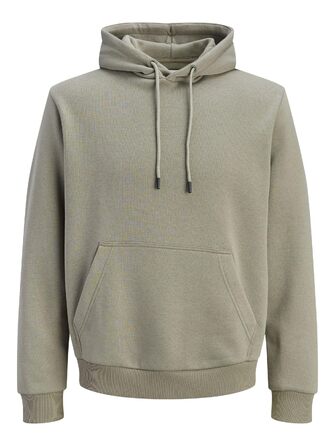 Чоловічий худі з каптуром JACK & JONES Mae однотонний, світло-сірий меланж (розмір XS, колір Vetiver)