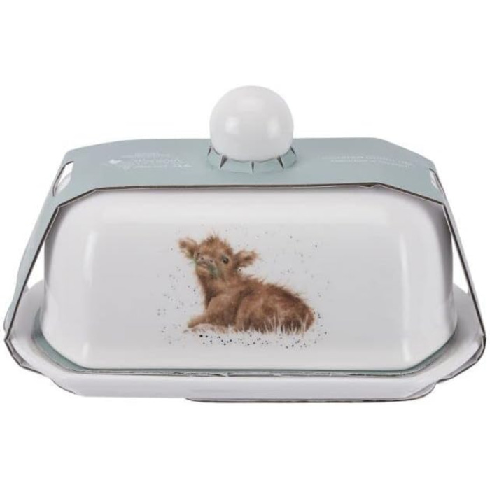 Wrendale Covered Butter Dish (Calf), 16 x 11 x 8 cm