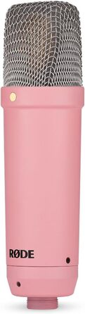 Мікрофон Rode NT1 Signature Black Studio (конденсаторний) + стійка для мікрофона keepdrum (рожева)