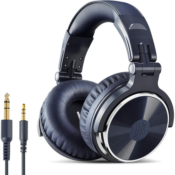 OneOdio Pro30 навушники DJ, студійні, для піаніно та гітари, з м'якими амбушюрами, Hi-Res звук, бас, Share-Port, 2 роз'єми 3.5mm, блакитні