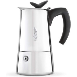 Кавоварка Bialetti Musa Induction з нержавіючої сталі для всіх типів плит, 6 чашок (270 мл), срібляста