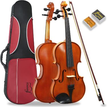 Скрипка Forenza Prima 2 4/4 - повний набір з ебонієвими накладками, кілочками, легким струною, дерев'яним луком, Розінг та сталевими пряжками. Повнорозмірна скрипка.