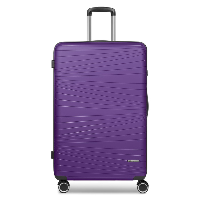 Набір валіз Franky Dallas 3.0 3 шт. | Тріумф, TSA-замок, 4 колеса, фіксуючий ручка | 36/60/92 л (фіолетовий, валіза L 75 см)
