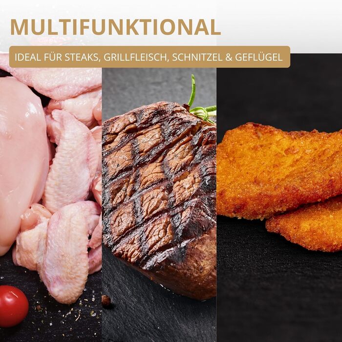 Молоток для м'яса Westmark Robusto Black Edition, алюміній з антипригарним покриттям, 21,5 см, сріблястий