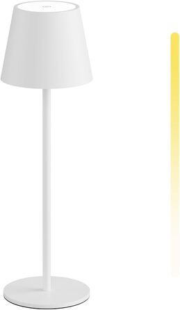 LED настільна лампа K-Bright з регулюванням яскравості, акумуляторна, бездротова, 3000K/4000K/6000K, 3 колірні температури, USB-C, IP54, вологостійка, чорна, 1 шт.