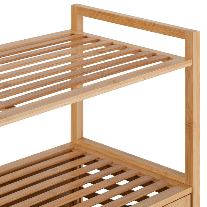 Relaxdays Laundry Basket with 2 Shelves
