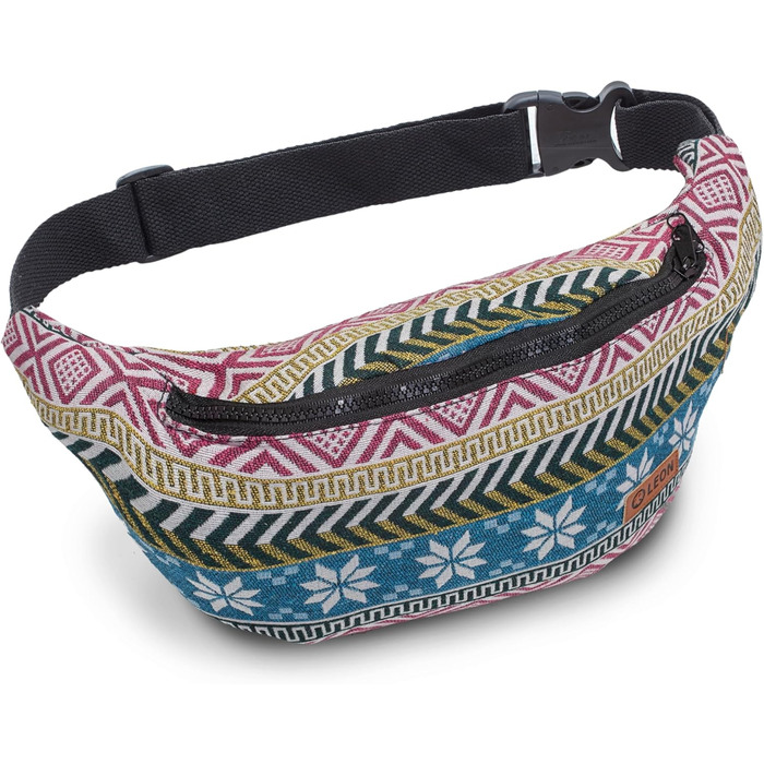 Чоловіча поясна сумка Leon Boho з бавовни (GT dklBlauRauteStrahlWeiß)