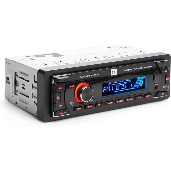 Автомобільна магнітола JBL Celebrity 100 Bluetooth, 1 DIN, 4x50Вт, без CD, FM-радіо, USB, SD, AUX, знімна панель, гучний зв'язок, Harman Kardon