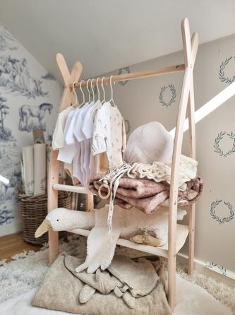 MAMOI® Clothes Rail for Baby Nursery | Children's Clothes Rail 106x95x32cm / 53x95x32cm | Children's Clothes Rack Baby | Coat Rack | Baby Wardrobe | Children's Wardrobe | 100% ECO | Made in EU