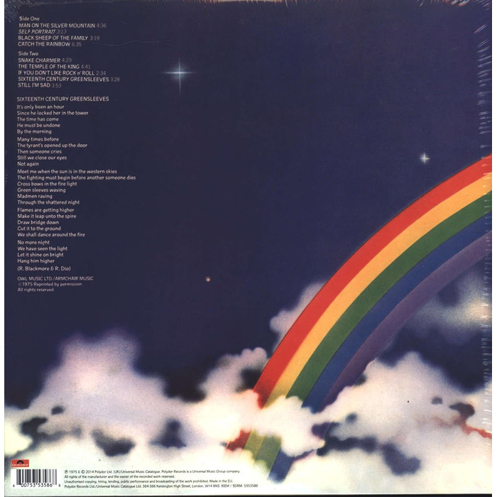 Ritchie Blackmore's Rainbow - Back to Black (Вінілова платівка, LP, Оригінальний пресинг)
