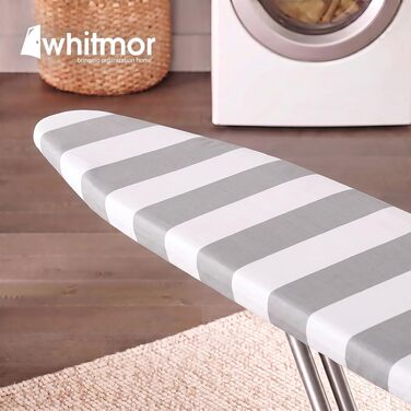Жаростійкий чохол для прасувальної дошки Whitmor з підкладкою, сірий у смужку Paloma Gray Stripe