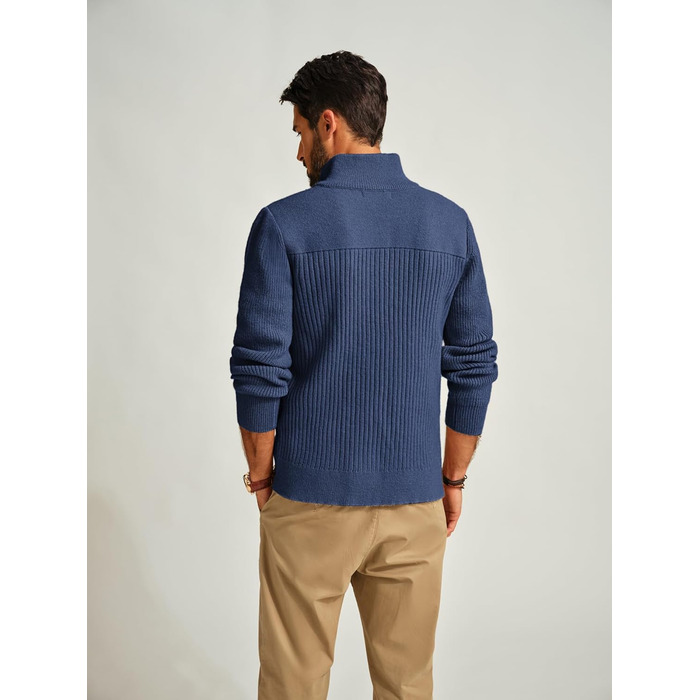 Кардиган чоловічий PJ PAUL JONES з блискавкою та стійким коміром, темно-синій (XL)