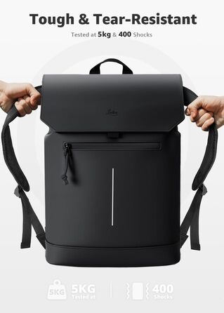 Чоловічий та жіночий рюкзак з матового шкірозамінника з відділенням для ноутбука 15,6