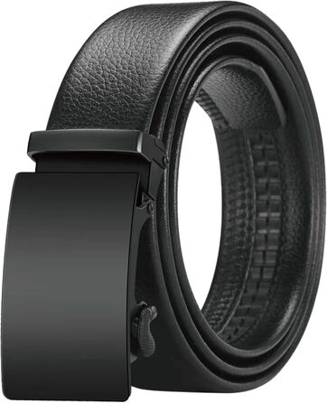 Чоловічий шкіряний ремінь з автоматичною застібкою-ратом, 35 мм, для костюма, джинсів, штанів, повсякденного та ділового стилю
