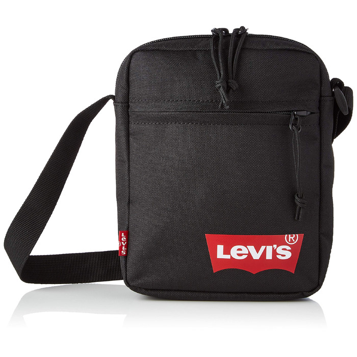 Чорна міні-сумка крос-боді Levi's Mini Crossbody Solid з логотипом Red Batwing