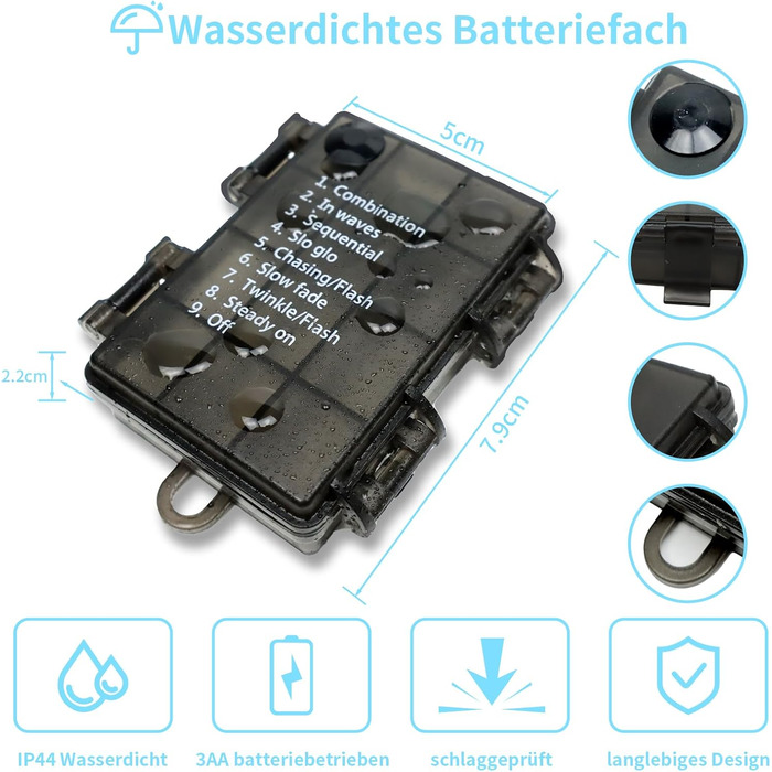 Льодогенератор для дому: компактний, з LED підсвіткою, 200 LED, для вечірок, свят, саду, балкону, ялинки. Білий колір, вологостійкий, з пультом та таймером