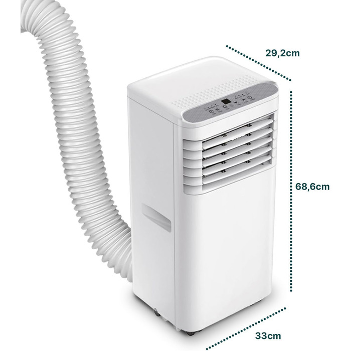 Мобільний кондиціонер Avilia 9000 BTU 3-в-1: охолоджувач, зволожувач та вентилятор | Без зовнішнього блоку для дому та офісу