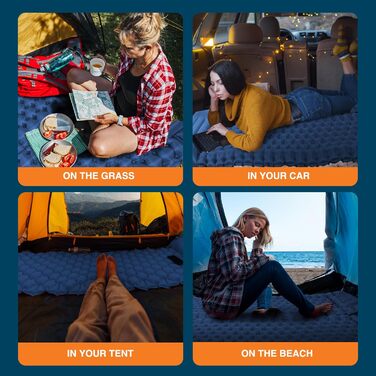 Односпальний килимок для кемпінгу Voyager Single Ultraleicht: самонадувний, компактний, з сумкою. Довговічний нейлон 40D + TPU, для кемпінгу, походів, рюкзаків.