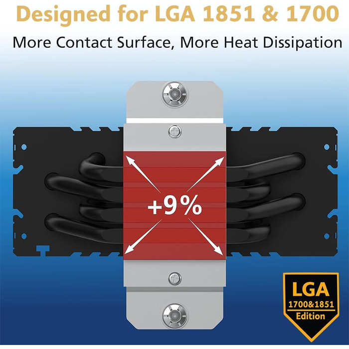 Кулер для процесора Akasa Alucia H4 Plus (LGA1700 Edition) з 120мм вентилятором, 4 теплові трубки, 185W TDP, для Intel LGA 2066, 2011, 1151, 1155, 1150, 1200, AMD AM4 AM5 Ryzen