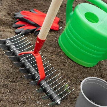 KADAX Scarifier, manual verticutter for garden, lawn, moss, metal garden accessories, cutting rake, cultivator, lawn aerator, hand verticutter (double-sided, with handle)