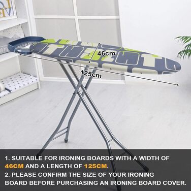 Чохол для прасувальної дошки універсальний, 125*46 см, бавовна, для парогенератора та праски (темний колір)