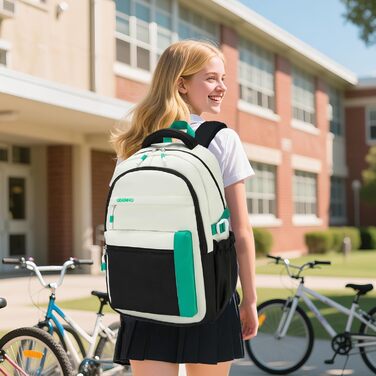 Шкільний рюкзак для дівчаток-підлітків 2025, для старшої школи, водонепроникний, для ноутбука 15.6