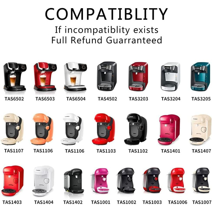 RECAFIMIL Reusable Coffee Capsules, Compatible With Tassimo, Coffee Filter (60 ml + 180 ml)