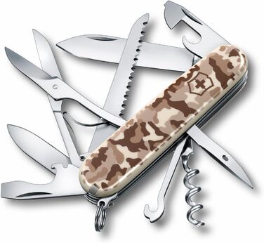 Швейцарський ніж Victorinox Huntsman з 15 функціями, мультитул, армійський ніж (Desert Camouflage)