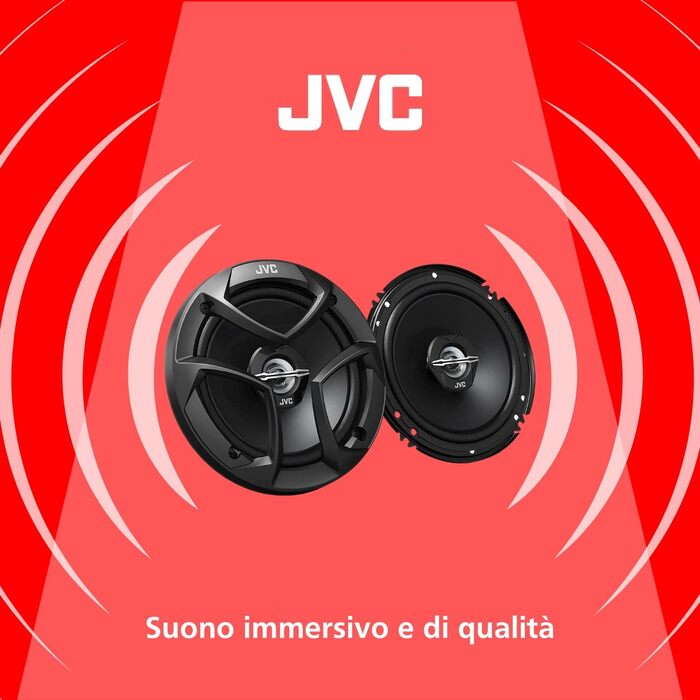 Автоакустика JVC CS-J620 16 см, 2-смугові коаксіальні динаміки, чорні, одиночний