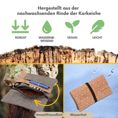 Тютюнова сумка SIMARU 'Metrisch' для 30 г, з відділеннями для фільтрів, паперу та запальнички, тютюнова сумка для жінок і чоловіків, сіро-бежевий
