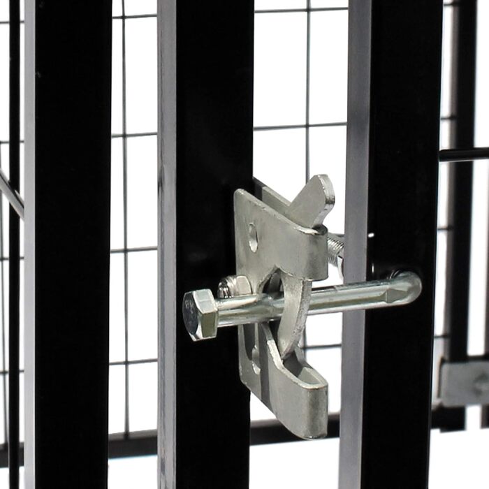 Будка для собак Wiltec з дахом 121x121x137 см, міцна сталева конструкція, вулиця