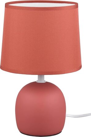 Стійлова лампа Reality Leuchten Malu R50802667 з керамічним цоколем та тканинним абажуром, 1xE14 (Оранжева)