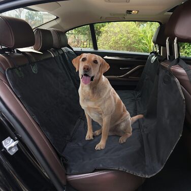 Автокрісло для собак Todeco: великі та середні породи, миється, знімається, з ременями безпеки та кишенями, чорне