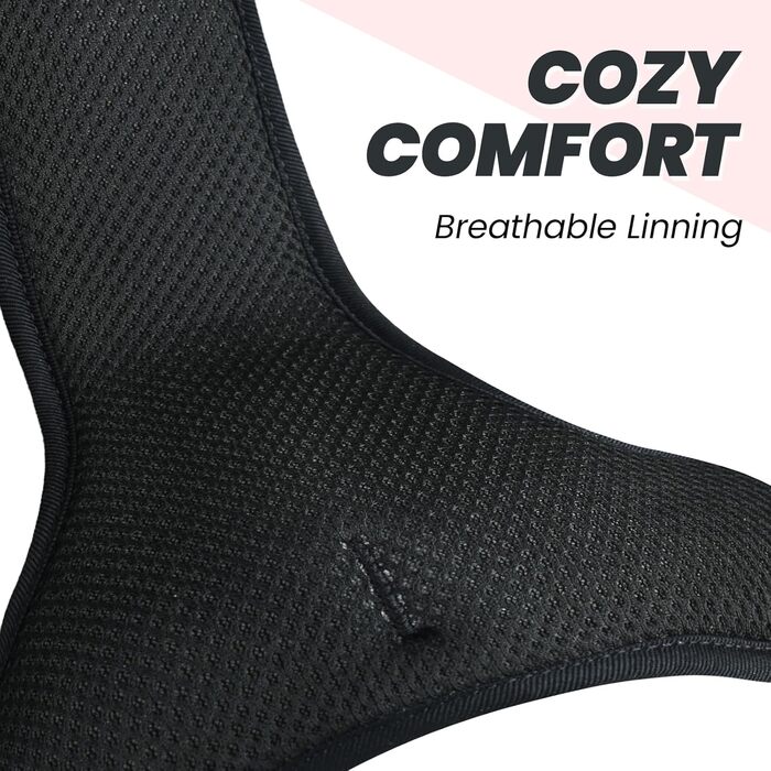 Нашийник для собак VIVAGLORY Easefit, антинатяг, з ручкою, для прогулянок та тренувань, комфортний, не дає вирватися, розмір M, колір Sakura-Rosa, обхват грудей L(64-84 см)