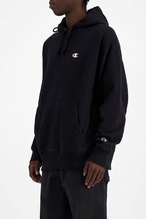 Чоловічий худі Champion Reverse Weave, комфортний флісовий світшот з капюшоном, чорний, розмір L