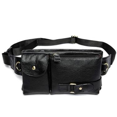 Чоловіча/Жіноча поясна сумка-пакет для подорожей, хайкінгу, бігу. Слін-сумка, кошелек, гаманець. Колір: чорний (#11schwarz)