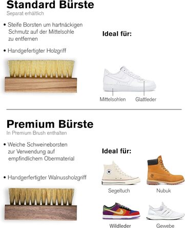 Jason Markk Cleaning Brush and 8oz/236ml Deep Cleaner Set - For cleaning and care of shoes and various materials (8oz + Premium Brush Bundle)