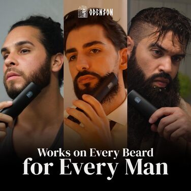 Odenson Beard Forger: Бездротова нагрівальна щітка для бороди – 4 температурні режими, портативна, акумуляторна