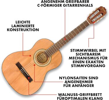 Акустична гітара Fender FA-25N 3/4 з палісандровим гриф, натуральний колір