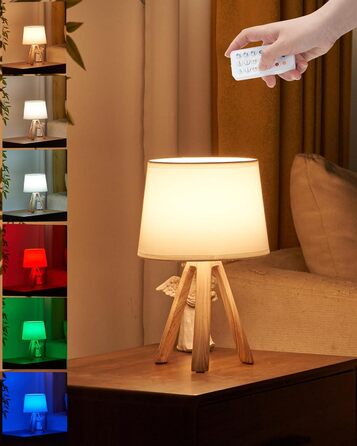 LED-лампа Egobasic настільна бездротова з пультом, таймером, регулюванням яскравості, акумулятором, змінним кольором, для спальні, кухні, вітальні (тринога з харчової смоли)