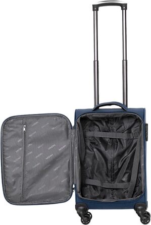 Чемодан NOWI Korfu Weichschaen Troey - середній м'який, 50 літрів, 4 колеса та відділення для взуття | Чемодан для подорожей для жінок та чоловіків (NOWI, синій)