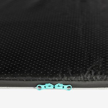 Підстилка для собак у подорожі, комплект: килимок, водовідштовхувальний чохол з м'якого матеріалу, сумка для перенесення, придатна для прання, знімний чохол, 100x70x3,5 см, 1080 г (M, Сіро-аквамарин)