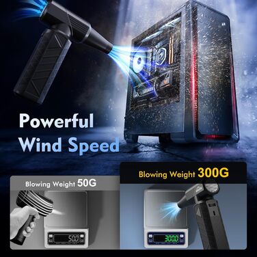 Професійний бездротовий повітряний пилосос WHATOOK W02: Регулювання швидкості, 250 000 обертів/хв, безщітковий двигун для клавіатури, ПК, авто та дому