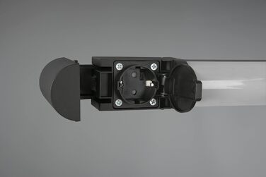 Trio Leuchten LED Bathroom Wall Light Piera 284074206, colored plastic, including 8 Watt LED, switch, socket, (Matte Black, Width 79cm)