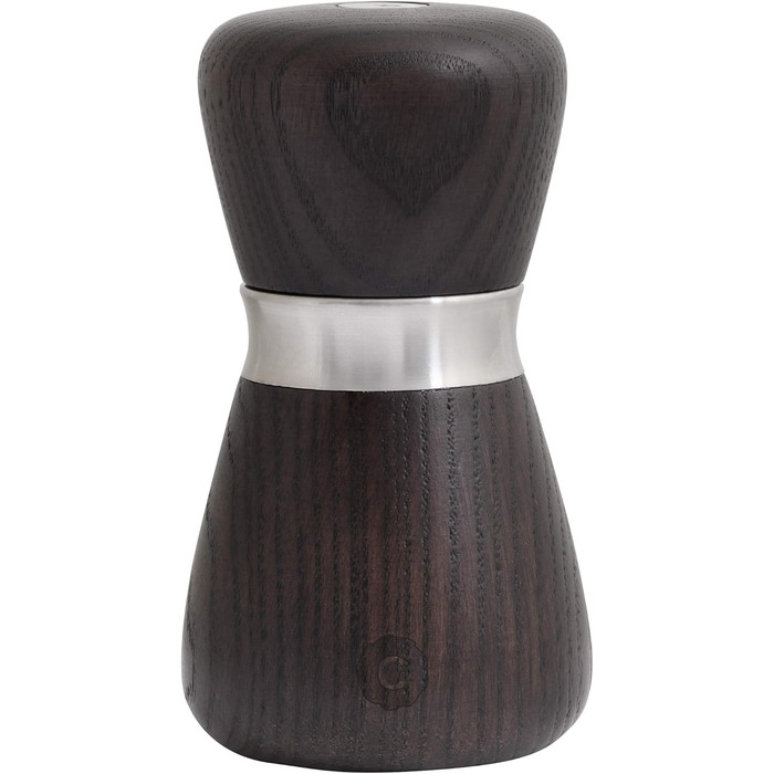 Crushgrind Kyoto Spice Mill with Ceramic Grinder | Salt and Pepper Mill with Adjustable Grind Setting for Coarse Salt | Herb Mill made from High-Quality, Sustainable Materials (100 mm, Brown Oak)